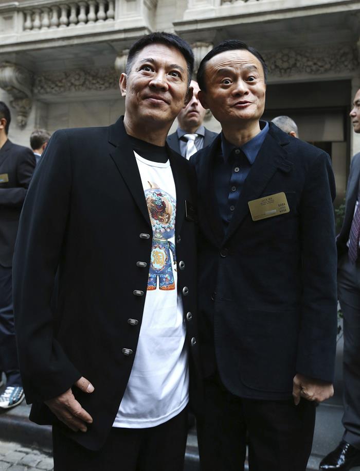  The actor Jet Li and the tycoon Jack Ma join to take the taichi to the Olympic Games